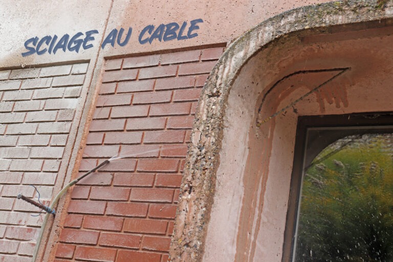 démolition au câble